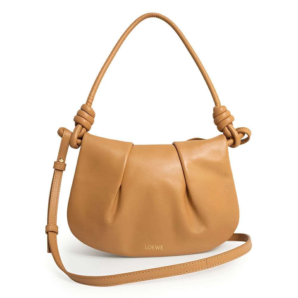 Loewe Paseo Satchel Calfskin Desert Brown Crossbody Leather